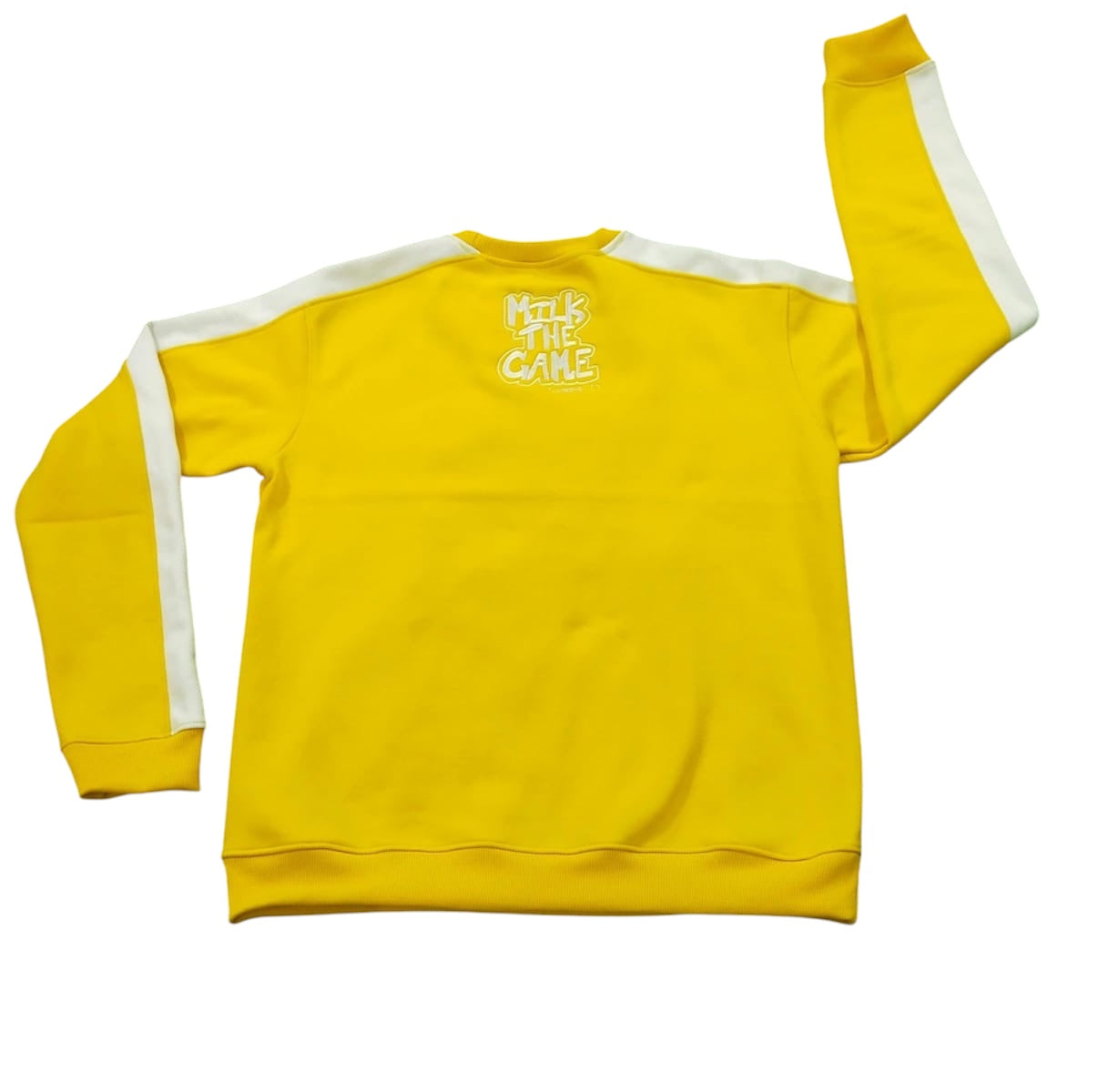 Yellow solids are stripes sweater
